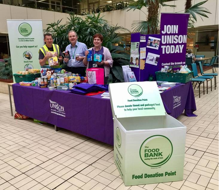 Heartfelt thanks from Milton Keynes Food Bank and UNISON Article