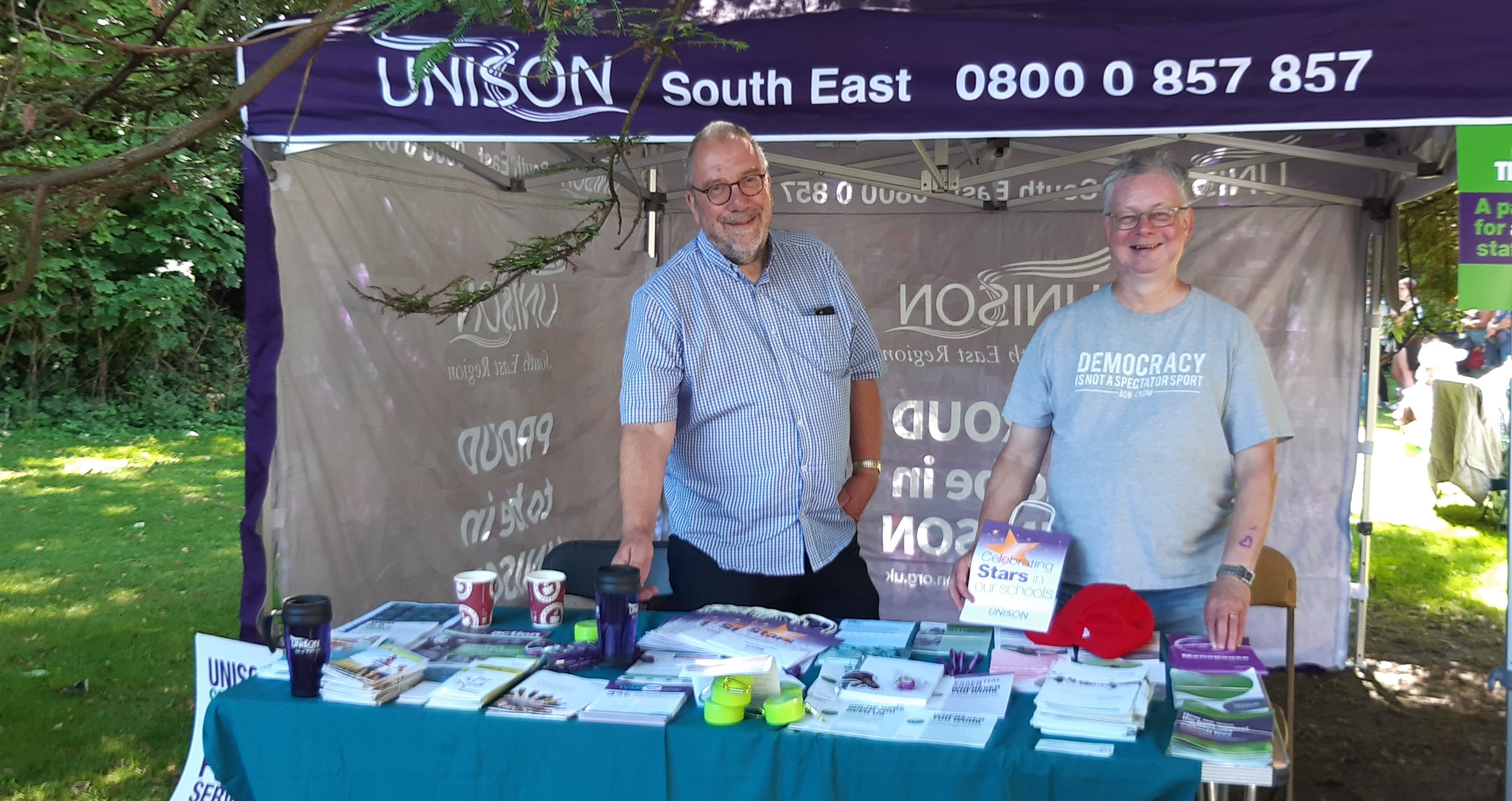 UNISON stall at Ventnor Day 2021